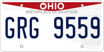 OH license plate GRG9559