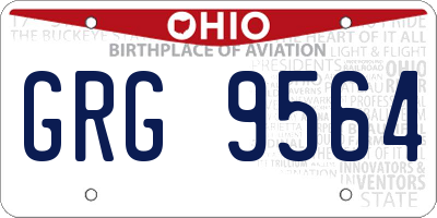 OH license plate GRG9564