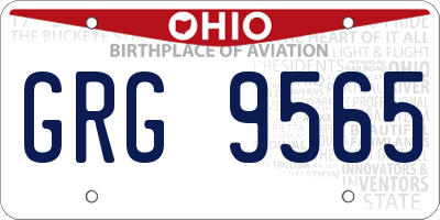 OH license plate GRG9565