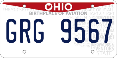 OH license plate GRG9567