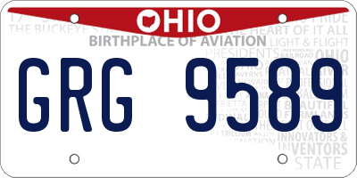OH license plate GRG9589