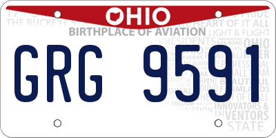 OH license plate GRG9591