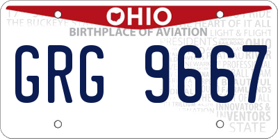 OH license plate GRG9667