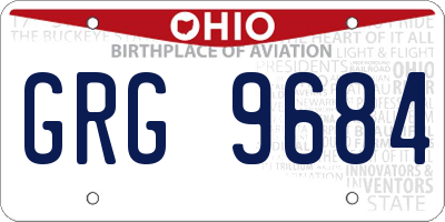 OH license plate GRG9684