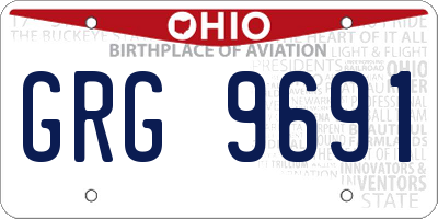 OH license plate GRG9691