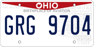 OH license plate GRG9704