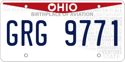 OH license plate GRG9771