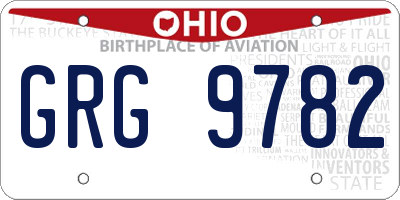 OH license plate GRG9782