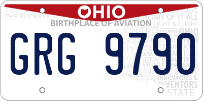 OH license plate GRG9790