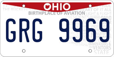 OH license plate GRG9969