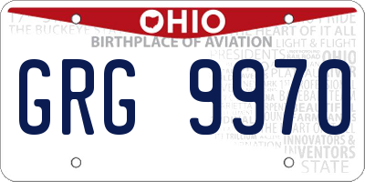 OH license plate GRG9970