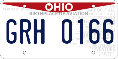 OH license plate GRH0166