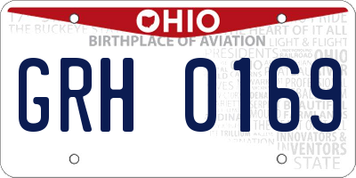 OH license plate GRH0169