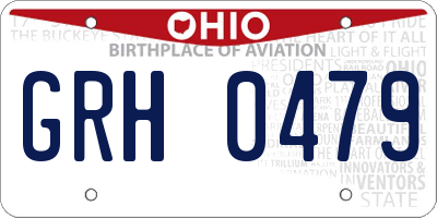 OH license plate GRH0479