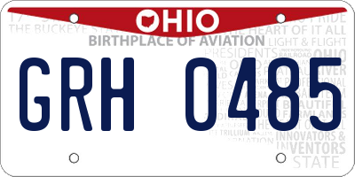 OH license plate GRH0485
