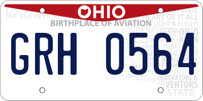 OH license plate GRH0564