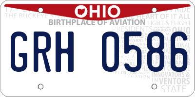 OH license plate GRH0586