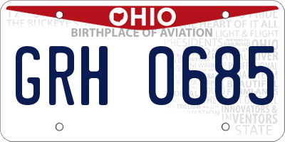 OH license plate GRH0685