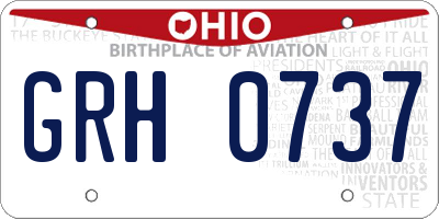 OH license plate GRH0737