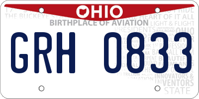 OH license plate GRH0833