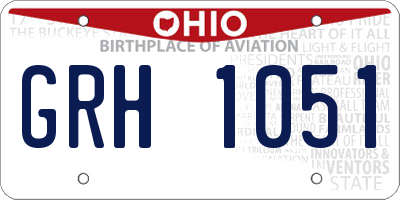 OH license plate GRH1051