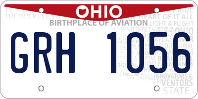 OH license plate GRH1056