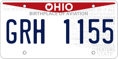 OH license plate GRH1155