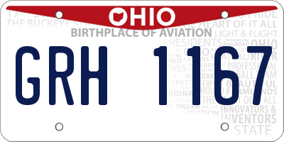 OH license plate GRH1167
