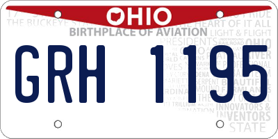 OH license plate GRH1195