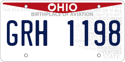 OH license plate GRH1198