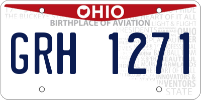 OH license plate GRH1271