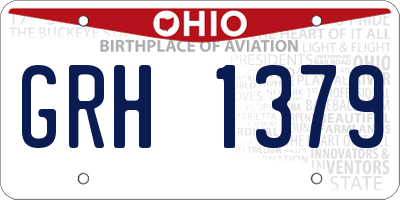 OH license plate GRH1379