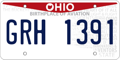 OH license plate GRH1391