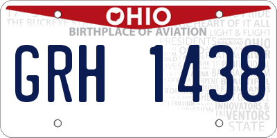 OH license plate GRH1438