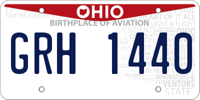 OH license plate GRH1440