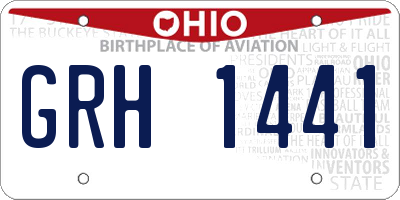 OH license plate GRH1441