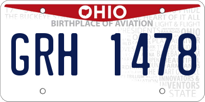OH license plate GRH1478