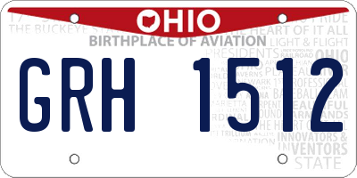 OH license plate GRH1512