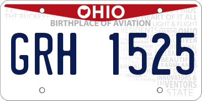 OH license plate GRH1525