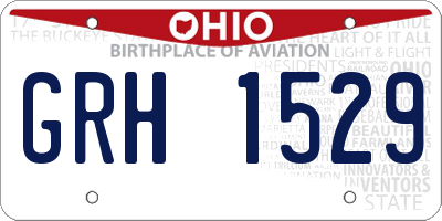 OH license plate GRH1529