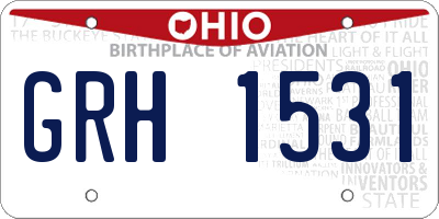 OH license plate GRH1531