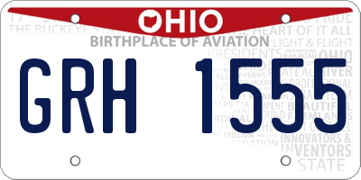 OH license plate GRH1555