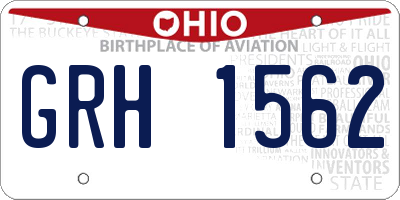 OH license plate GRH1562