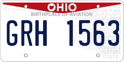 OH license plate GRH1563