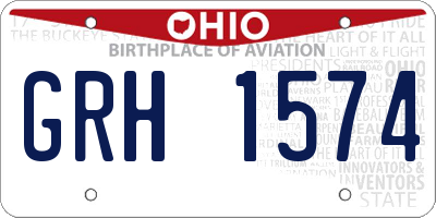 OH license plate GRH1574