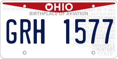 OH license plate GRH1577