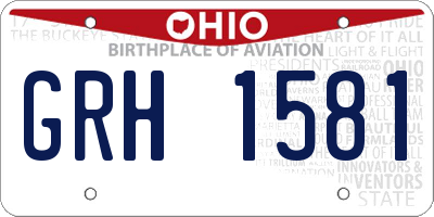 OH license plate GRH1581