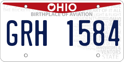 OH license plate GRH1584