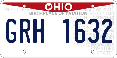 OH license plate GRH1632