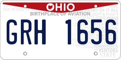 OH license plate GRH1656